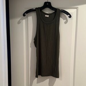 L’Agence Nia Rib Tank, Hunter Green (Olive Green), Small